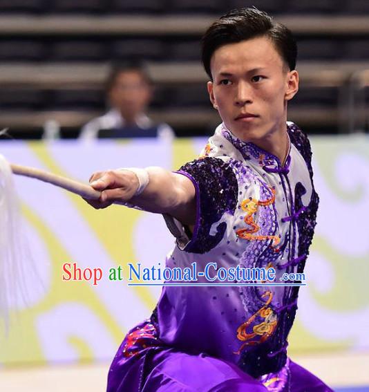 Top Wushu Competition Suits Southern Fist Tourament Qigong Kung Fu Training Karate Clothes Shaolin Outfit Martial Arts Uniform for Men Women Girls Boys Kids Adults