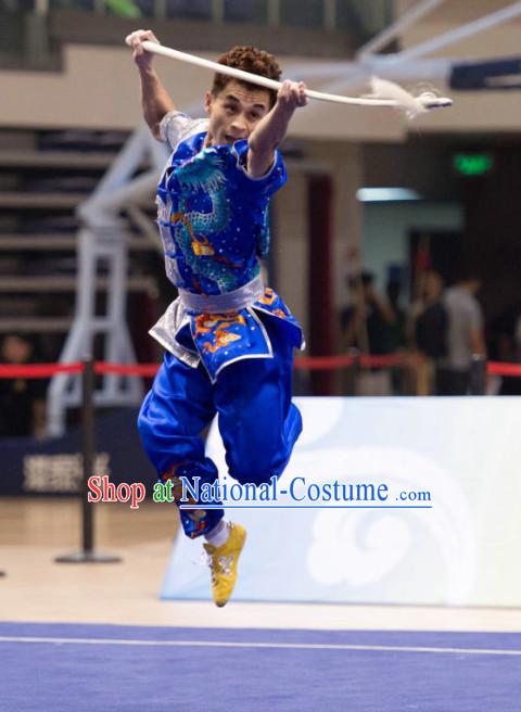 Top Wushu Competition Suits Southern Fist Tourament Qigong Kung Fu Training Karate Clothes Shaolin Outfit Martial Arts Uniform for Men Women Girls Boys Kids Adults