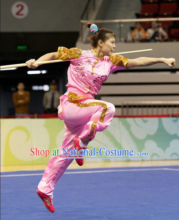 Top Wushu Competition Suits Southern Fist Tourament Qigong Kung Fu Training Karate Clothes Shaolin Outfit Martial Arts Uniform for Men Women Girls Boys Kids Adults