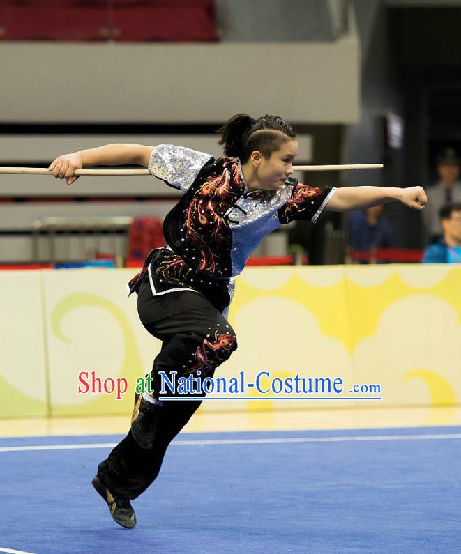 Top Wushu Competition Suits Southern Fist Tourament Qigong Kung Fu Training Karate Clothes Shaolin Outfit Martial Arts Uniform for Men Women Girls Boys Kids Adults