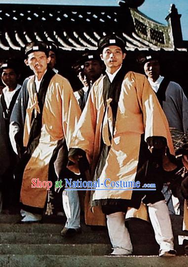 Ancient Chinese Taoist Costume and Hat for Men