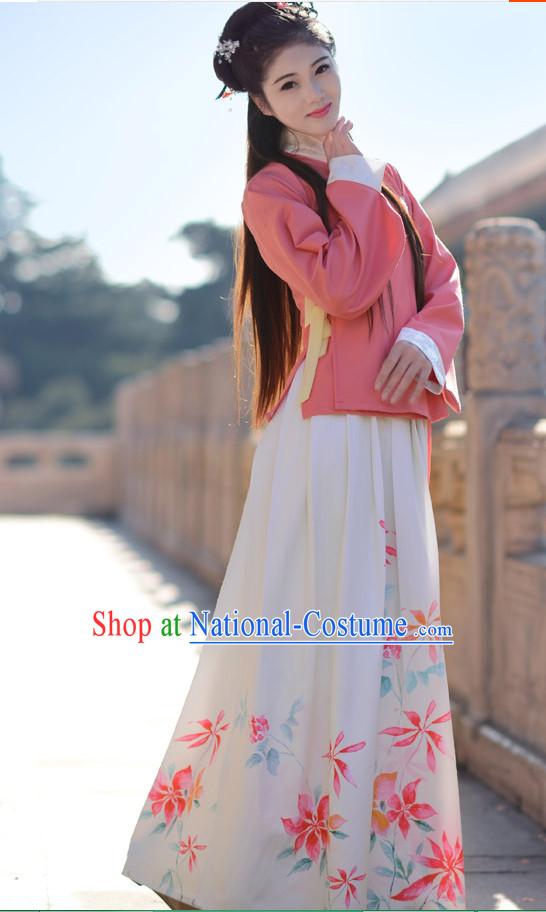 Ancient Chinese Ming Dynasty Clothing for Women Adults Kids Girls