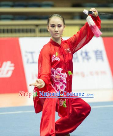 Top Professional Tai Chi Wushu Martial Arts Kung Fu Competition Uniforms Suits Outfits for Girls Women Adults Kids