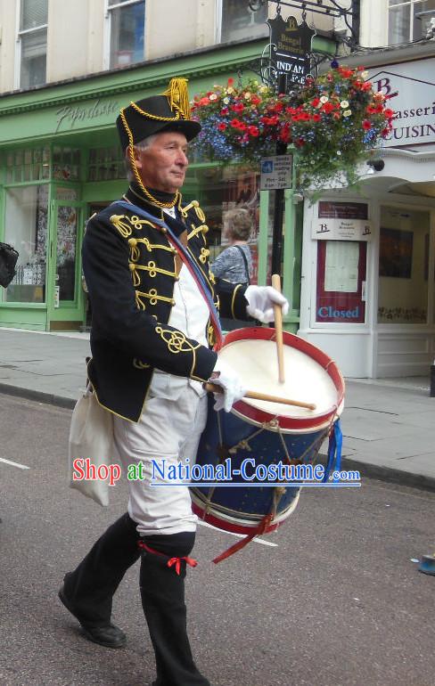 England Drum Player Folk Costume Traditional Garment Classic Clothing Complete Set for Men