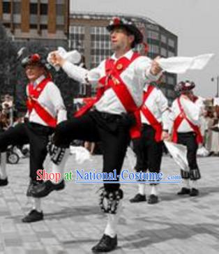 England Folk Dance Costume Traditional Garment Classic Clothing Complete Set for Men