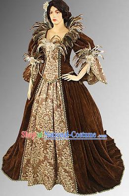 Traditional Medieval Costume Renaissance Costumes Historic Empress Queen Princess Clothing Complete Set for Women