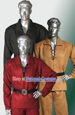 Traditional Medieval Costume Renaissance Costumes Historic Pirate Clothing Complete Set for Men