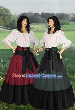 Traditional Medieval Costume Renaissance Costumes Historic Clothing Complete Set for Women