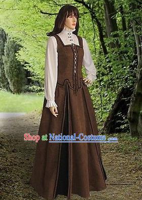 Traditional Medieval Costume Renaissance Costumes Historic Clothing Complete Set for Women