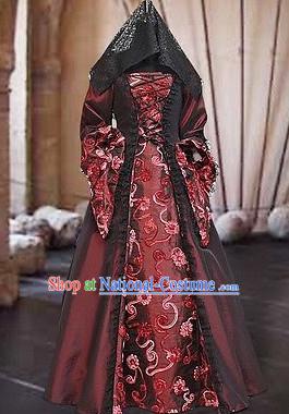 Traditional Medieval Costume Renaissance Costumes Historic Empress Queen Clothing Complete Set for Women