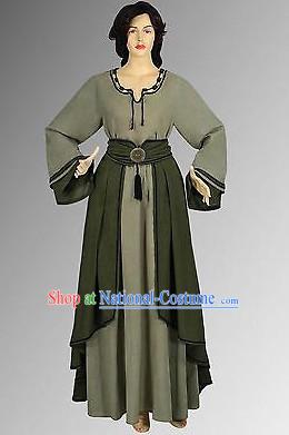 Traditional Medieval Costume Renaissance Costumes Historic Farmer Clothing Complete Set for Women