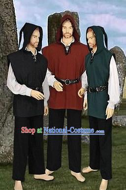 Traditional British National Costume Medieval Costume Renaissance Costumes Historic Dresses Complete Set for Men