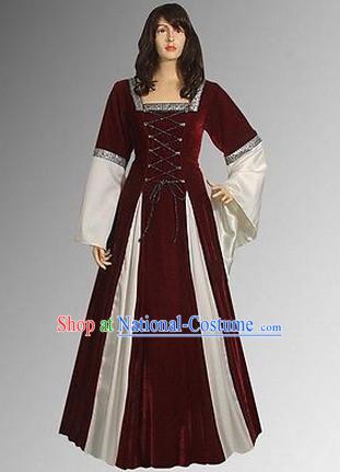 Traditional UK British National Costume Medieval Costume Renaissance Costumes Historic Clothes Complete Set
