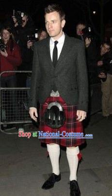 Traditional Scottish Skirt Skirts Dress British National Costumes Complete Set for Men