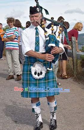 Traditional Scottish Skirt Skirts Dress British National Costumes Complete Set for Men