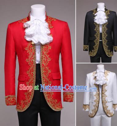 Traditional European Palace General Uniform British National Costumes Complete Set for Men and Boys