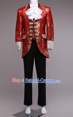 Traditional European Palace Prince Clothing Uniform British National England s Costumes Complete Set for Men