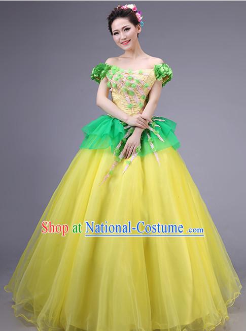 Asian Chinese Evening Dress Festival Performance Costume Fan Dancing Costume Uniform Outfits Stage Opening Dance Costumes Parade Competition Dancewear Complete Set