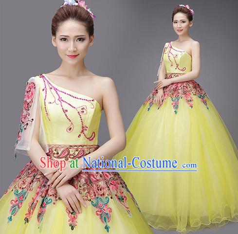 Asian Chinese Evening Dress Festival Performance Costume Fan Dancing Costumes Uniform Outfits Stage Opening Parade Competition Dancewear Complete Set