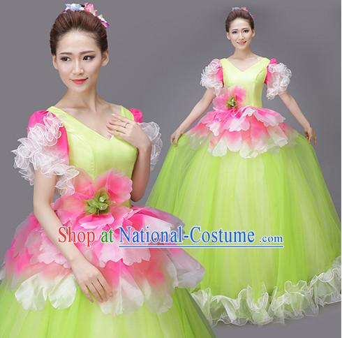 Asian Chinese Evening Dress Festival Performance Costume Fan Dancing Costumes Uniform Outfits Stage Opening Parade Competition Dancewear Complete Set