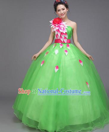 Asian Chinese Evening Dress Festival Performance Costume Fan Dancing Costumes Uniform Outfits Stage Opening Parade Competition Dancewear Complete Set