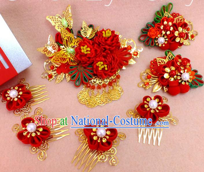 Chinese Empress Princess Queen Hair Accessories Hair Jewelry Fascinators Headbands Hair Clips Bands Bridal Comb Pieces Barrettes