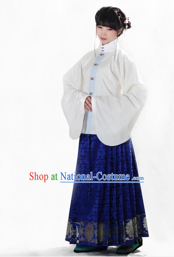 Chinese Classic Song Dynasty Clothing and Hair Accessories Complete Set for Women