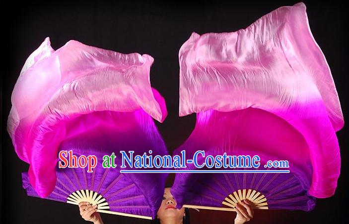 1.5 Meters Long Color Change Chinese Dance Belly Dance Hand Fans Hand Fan Japanese Wedding Fans Oriental Fan