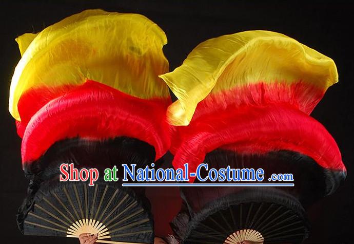 1.5 Meters Long Color Change Chinese Dance Belly Dance Hand Fans Hand Fan Japanese Wedding Fans Oriental Fan