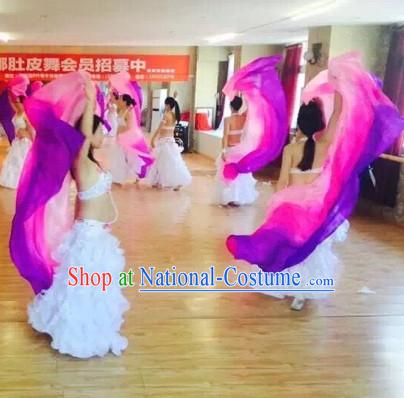 2.5 Meters Long Color Change Belly Dance Scarves of Silk