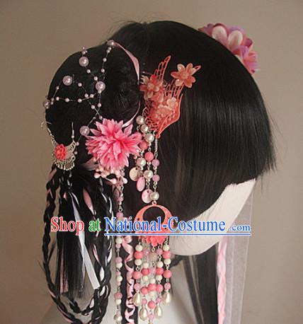 Ancient Chinese Wigs Toupee Wigs Human Hair Wig Hair Extensions Sisters Weave Cosplay Wigs Lace Hair Pieces and Accessories for Women