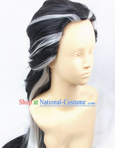 Ancient Asian Korean Japanese Chinese Style Swordsman Wigs Toupee Wig  Hair Wig Hair Extensions Sisters Weave Cosplay Wigs Lace for Men