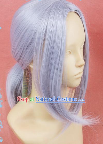 Ancient Asian Korean Japanese Chinese Style Swordsman Wigs Toupee Wig  Hair Wig Hair Extensions Sisters Weave Cosplay Wigs Lace for Men