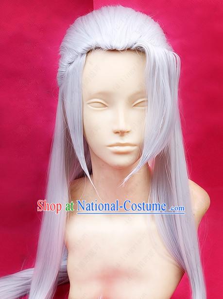 Ancient Asian Korean Japanese Chinese Style Male Wigs Toupee Wig  Hair Wig Hair Extensions Sisters Weave Cosplay Wigs Lace for Men