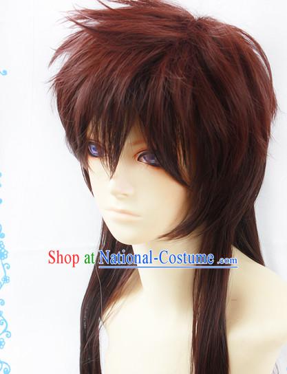 Ancient Asian Korean Japanese Chinese Style Male Wigs Toupee Wig  Hair Wig Hair Extensions Sisters Weave Cosplay Wigs Lace for Men