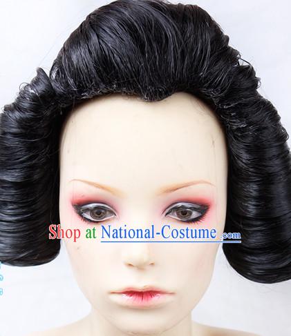 Ancient Asian Korean Japanese Chinese Style Female Wigs Toupee Wig  Hair Wig Hair Extensions Sisters Weave Cosplay Wigs Lace for Women