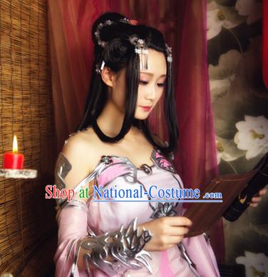 Ancient Asian Korean Japanese Chinese Empress Princess Style Female Wigs Toupee Wig Hair Extensions Sisters Weave Cosplay Wigs Lace for Woen