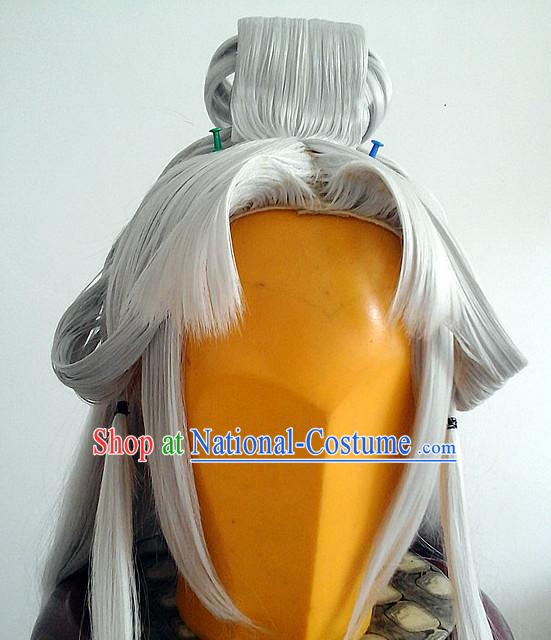 Ancient Asian Korean Japanese Chinese Style Male Wigs Toupee Wig Hair Extensions Sisters Weave Cosplay Wigs Lace for Men