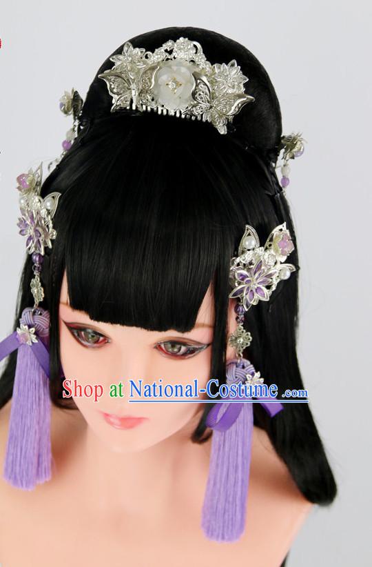 Ancient Chinese Wigs Toupee Wigs Human Hair Wigs Haircuts for Women Hair Extensions Sisters Weave Cosplay Wigs Lace Hair Pieces and Accessories for Women