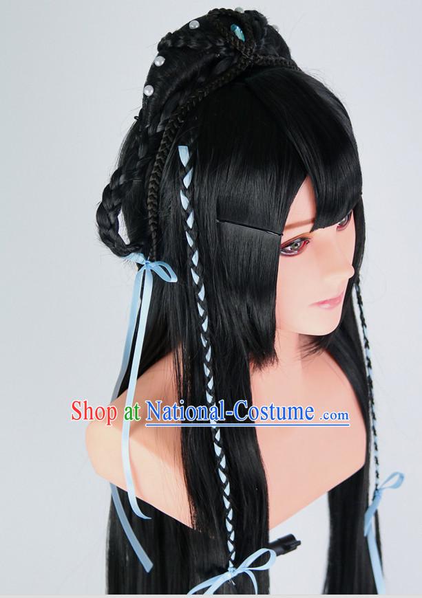 Ancient Chinese Fairy Wigs Toupee Wigs Human Hair Wigs Haircuts for Women Hair Extensions Sisters Weave Cosplay Wigs Lace Hair Pieces and Accessories for Women