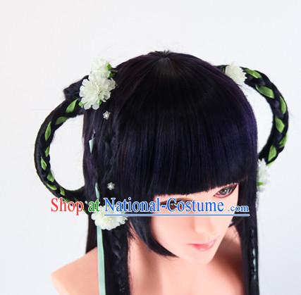 Ancient Chinese Fairy Wigs Toupee Wigs Human Hair Wigs Haircuts for Women Hair Extensions Sisters Weave Cosplay Wigs Lace Hair Pieces and Accessories for Women