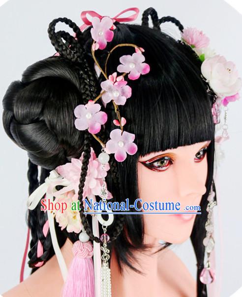 Ancient Chinese Princess Wigs Toupee Wigs Human Hair Wigs Haircuts for Women Hair Extensions Sisters Weave Cosplay Wigs Lace Hair Pieces and Accessories for Women