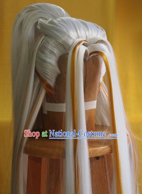 Ancient Chinese Style Full Wigs Hair Extensions Toupee Lace Front Wigs Remy Hair Sisters for Kids Men Women Hair Pieces Weave Hair Wig