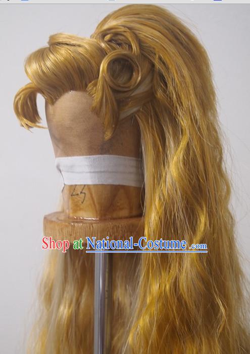 Ancient Chinese Style Full Wigs Hair Extensions Toupee Lace Front Wigs Remy Hair Sisters for Kids Men Women Hair Pieces Weave Hair Wig