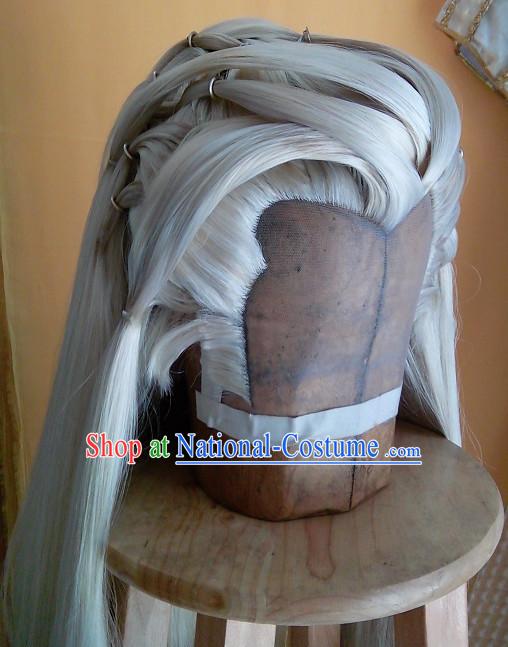 Ancient Chinese Style Full Wigs Hair Extensions Toupee Lace Front Wigs Remy Hair Sisters for Kids Men Women Hair Pieces Weave Hair Wig