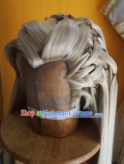 Ancient Chinese Style Full Wigs Hair Extensions Toupee Lace Front Wigs Remy Hair Sisters for Kids Men Women Hair Pieces Weave Hair Wig