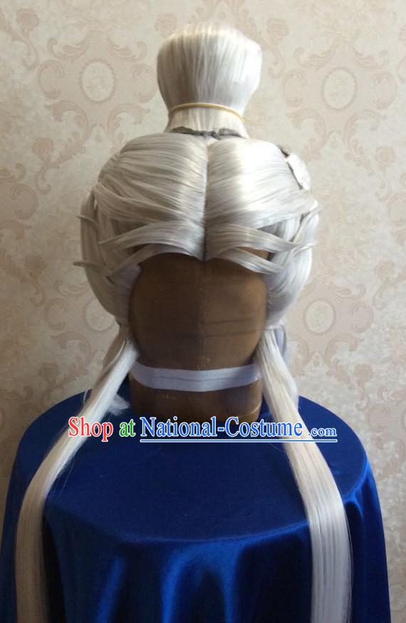 Ancient Chinese Style Full Wigs Hair Extensions Toupee Lace Front Wigs Remy Hair Sisters for Kids Men Women Hair Pieces Weave Hair Wig