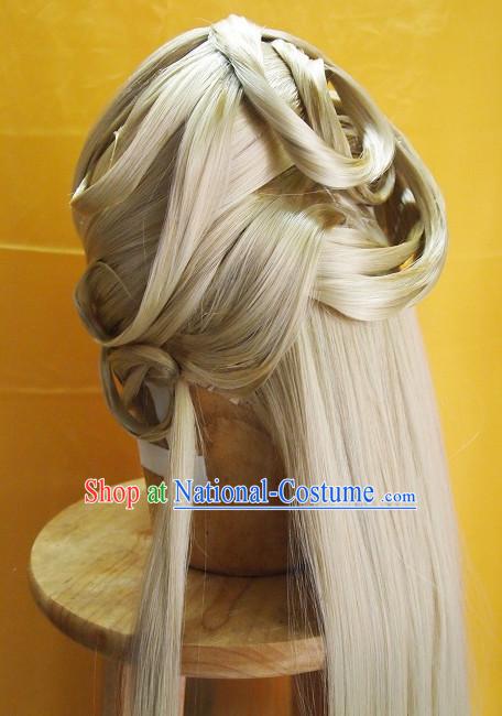 Ancient Chinese Style Full Wigs Hair Extensions Toupee Lace Front Wigs Remy Hair Sisters for Kids Men Women Hair Pieces Weave Hair Wig