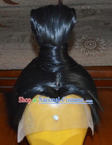 Ancient Chinese Japanese Korean Asian Long Wigs Cosplay Wig Performance Hair Extensions Real Wigs Toupee Full Lace Front Weave Pieces and Accessories for Men