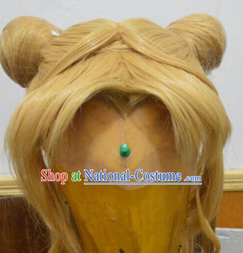 Ancient Chinese Japanese Korean Asian Princess Long Wigs Cosplay Wig Hair Extensions Toupee Full Lace Front Weave Pieces for Women